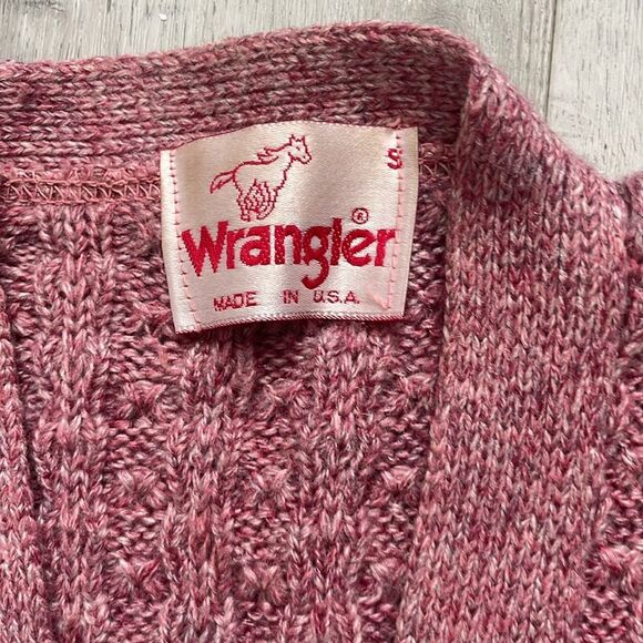 Vintage Wrangler Knitted Pink Button Down Vest Size S - Picture 4 of 10